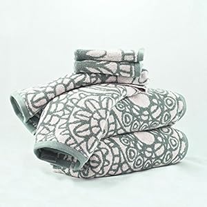 intelligent design lita 6 piece cotton jacquard towel se