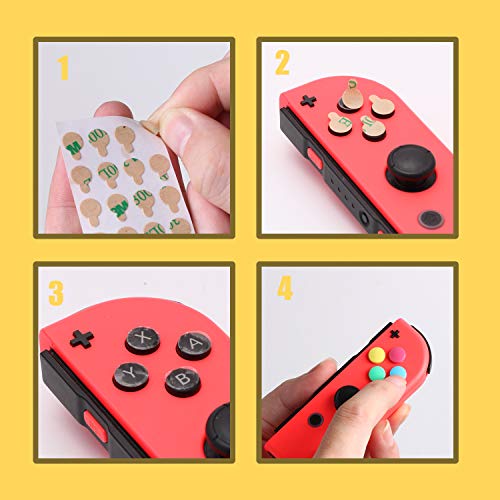 Paw Print Thumb Grip Caps for Nintendo Switch, Button Cap Set for Nintendo Switch Joycon