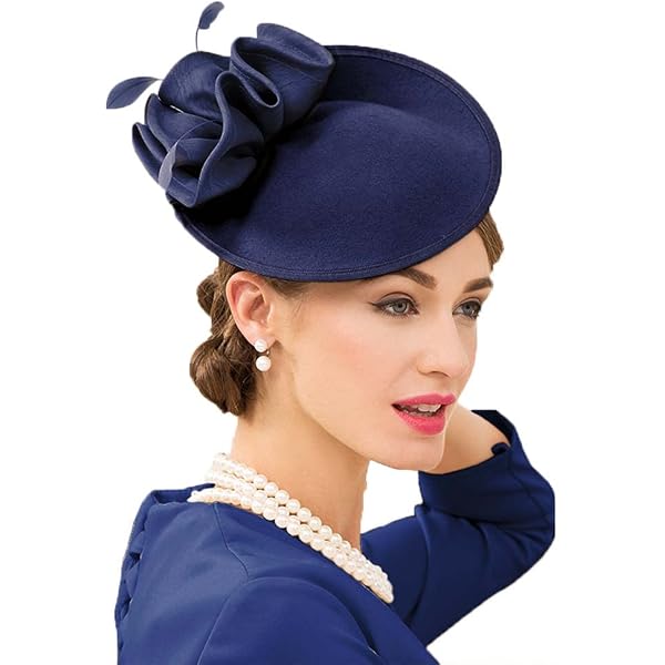 HIMESPORT Autumn Elegant Wool Felt Fascinators Hats for  display picture 1