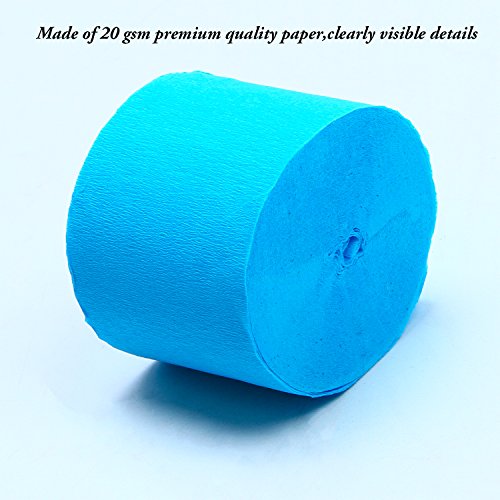 image for Aneco 92 Feet 16 Rolls Crepe Paper Streamers Party Streamer Paper Deco