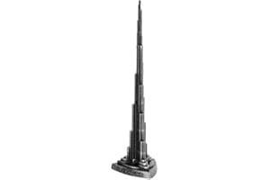 AYNEFY Burj Khalifa Tower Model,Alloy Miniature European Dubai Tower Figurine Model Building Model Arts Craft Collectible Souvenir Office Home Desktop Decor