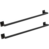 2 Packs 24 Inch Bathroom Towel Bar, Matte Black Towel Racks for Bathroom, JIAPAIDUO Bathroom Towel Rack Wall Mounted, Bath Hand Towel Holder Organizer, Modern Home Decor Towel Rod