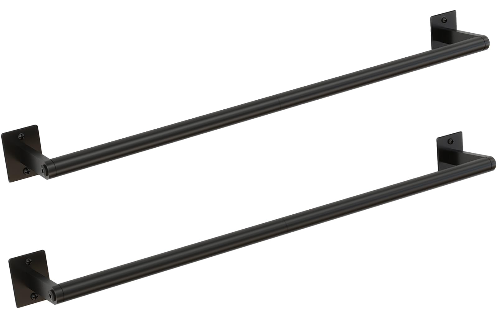 Photo 1 of 2 Packs 24 Inch Bathroom Towel Bar, Matte Black Towel Racks for Bathroom, JIAPAIDUO Bathroom Towel Rack Wall Mounted, Bath Hand Towel Holder Organizer, Modern Home Decor Towel Rod