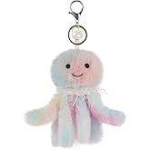 Apricot Lamb Purse Charm Fancy Jellyfish Cute Keychain, Soft Stuffed Plush Keychain Toys Bag Charm for Kids' Backpack, Purse