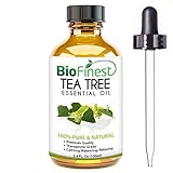 BioFinest Tea Tree Oil - 100% Pure Tea Tree Essential Oil - Therapeutic Grade - Australia Premium Quality - Best For Aromatherapy, Acne & Skin Tag Removal - FREE Glass Dropper - 100ml (3.4 fl.Oz)