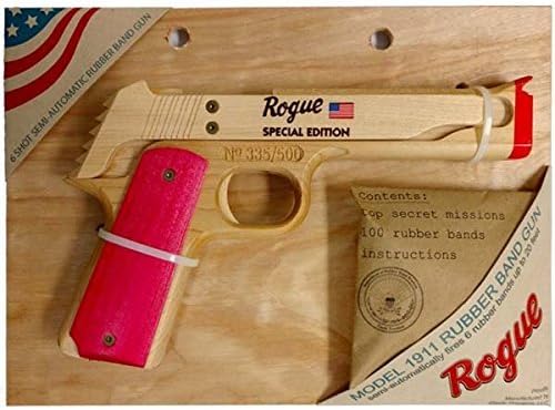 Elastic Precision Rogue Special Edition Model 1911 Rubber Band Gun - Pink