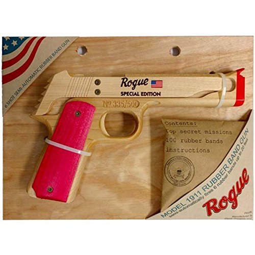 Elastic Precision Rogue Special Edition Model 1911 Rubber Band Gun - Pink