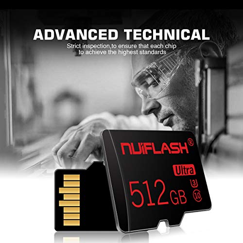 Micro SD Card 512GB with Adapter (Class 10 High Speed) Video Micro