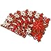 Simhomsen Embroidered Christmas Holidays Red Poinsettia Placemat 12 × 18 Inch Set of 6