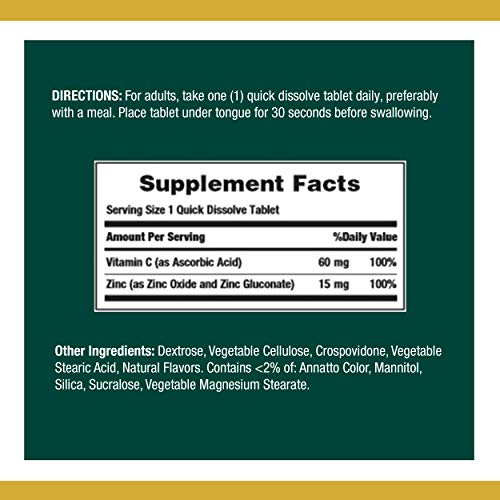 Vitamin C + Zinc by Nature's Bounty, Vitamin Supplement, Supports