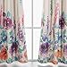 MYSKY HOME Premium Floral Curtains for Bedroom, Natural Linen Textured Room Darkening Curtains with Flower Print Design, Set of 1 Curtain Panel (52 x 84 Inch, Purple)
