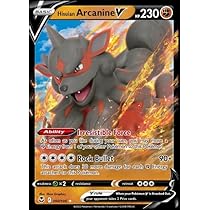 Hisuain Arcanine V 179/195- Silver Tempest - Full Art - Pokemon Ultra Rare  Card
