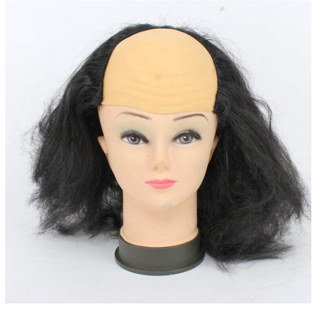 Funny Hair Wigs Halloween Bald Old Man Woman Wig Head Mask Costume Party Novelty Mask Supplies Bald Wig — image 1