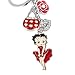 New Cute Red Betty Boop Rose Handbag Kiss Lip Fashon Charms Keychain Z254-B