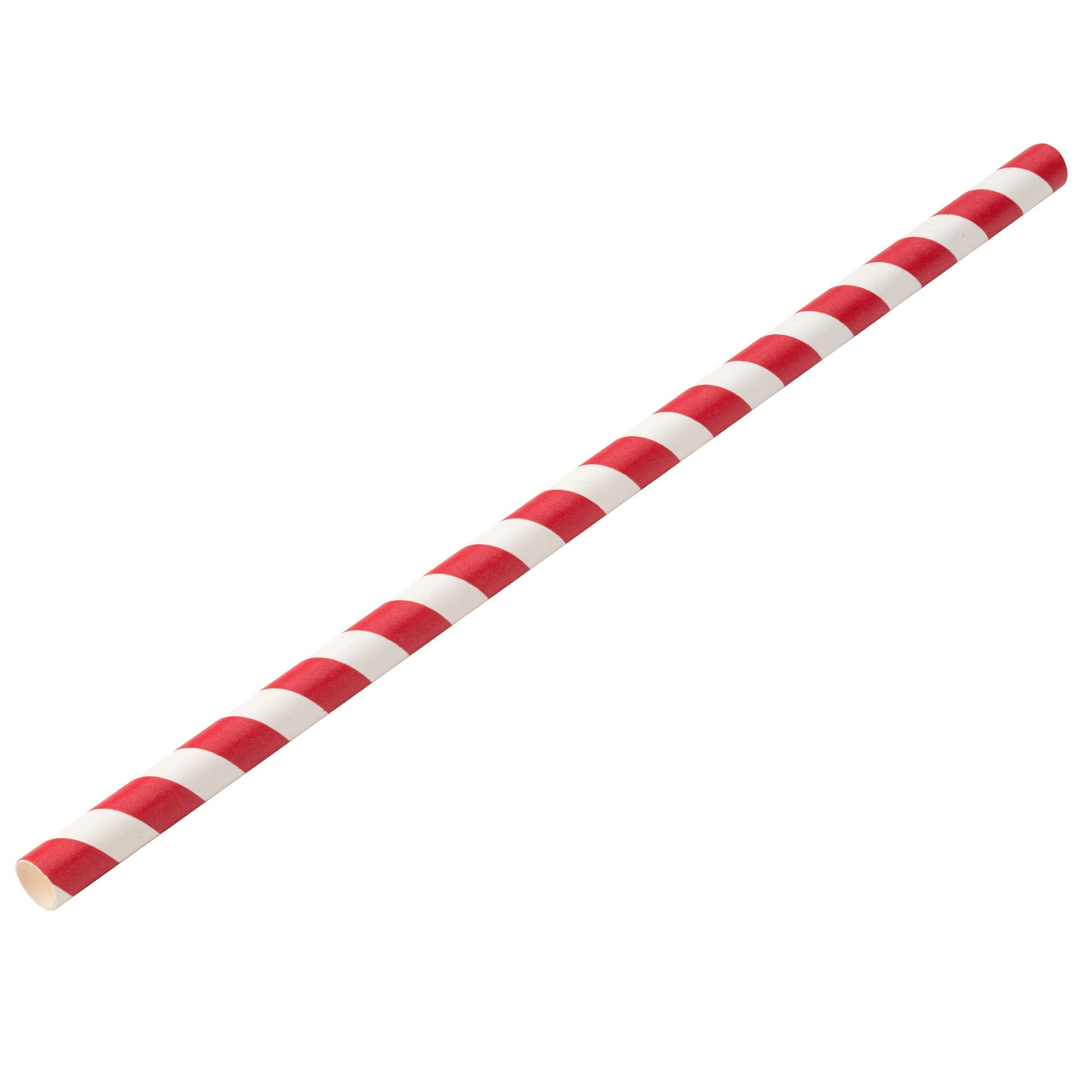 Jumbo Red Stripe Paper Straws 9inch - Case of 6000-8mm Bore Jumbo Paper Straws