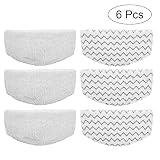 6 Pack Bissell Washable Microfiber Steam Mop Pads Replacement for Bissell Powerfresh Steam Mop 1940 1440 1544 1806 2075 Series, Models 19402 19404 19408 1940A 1940Q 1940T 1940W (6 Pack)
