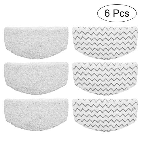 6 Pack Bissell Washable Microfiber Steam Mop Pads Replacement for Bissell Powerfresh Steam Mop 1940 1440 1544 1806 2075 Series, Models 19402 19404 19408 1940A 1940Q 1940T 1940W (6 Pack)