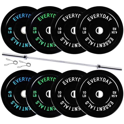 Photo 1 of ***MISSING BAR***TRUCK/TRAILER PICKUP ONLY***
Fitvids 2-Inch Olympic Bumper Weight Plates Set Including 180 LB Weight Plates & 7FT Olympic Barbell Bar, Black