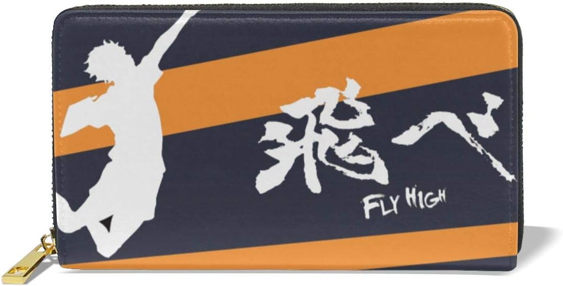 Curtis J Donofrio Haikyu-Fly High Anime Cartoon PU Leather Wallet Cosplay Credit Card Holder for Men,Women Gift