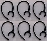 Motorola Ear Hook Loop Clip Replacement Bluetooth Repair Parts, 6 Clear and 6 Black