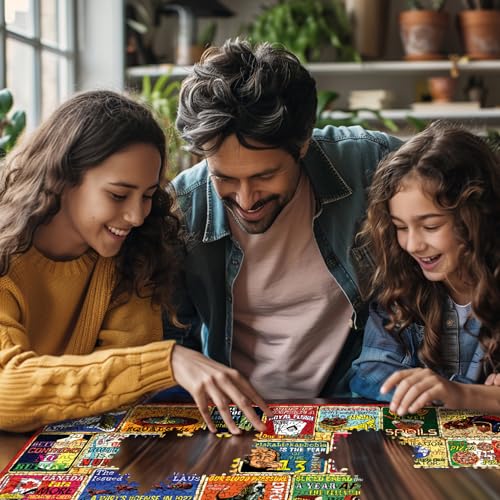 White Mountain 1000 Piece Puzzles for Adults Fun Vintage Collage Large Jigsaw Puzzle Gift for Seniors 24