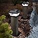 EZSolar QTP7-R2-BK-4 Solar Powered Led Black Metal Post Cap Light (4-Pack)