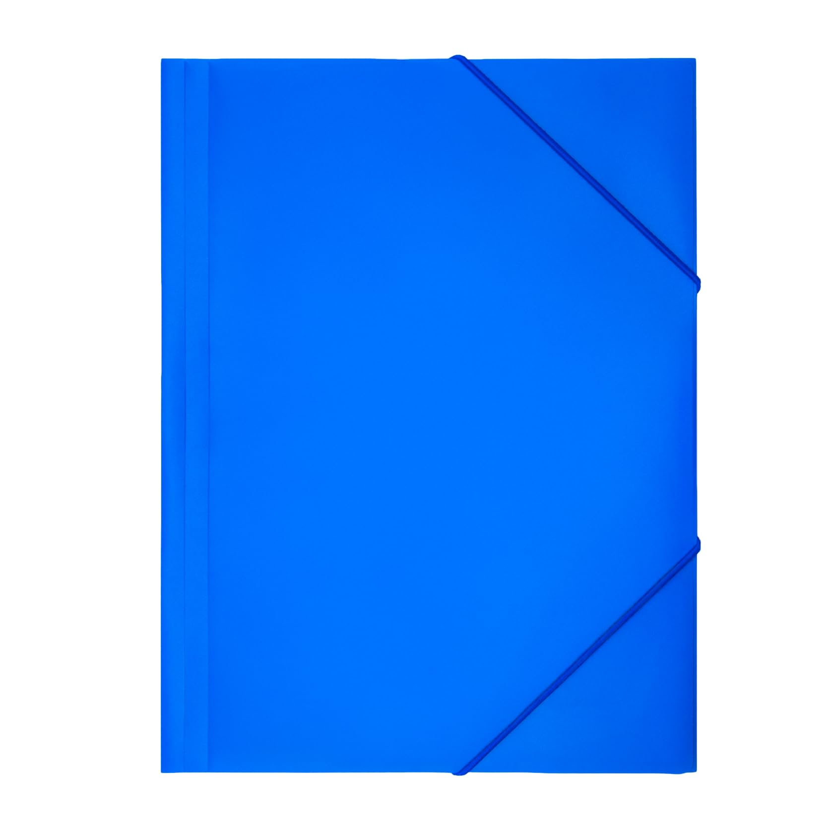 RAYLU PAPER - A4 Folder with Elastic Bands and Flaps - Storage Folders for Documents, Office and School, Made with 100% Recyclable Polypropylene (A4, Blue)