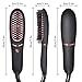 RIOFLY Ionic Hair Straightener Brush Ceramic Hair Beard Straightening Comb - 30s Fast Heating One Key Control + 5 Adjustable Temperatures Reduce Frizz for Women Men Home Travel