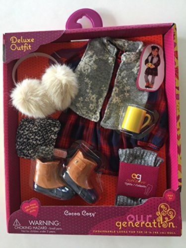 New! our generation cocoa crazy deluxe outfit for most 18" dolls