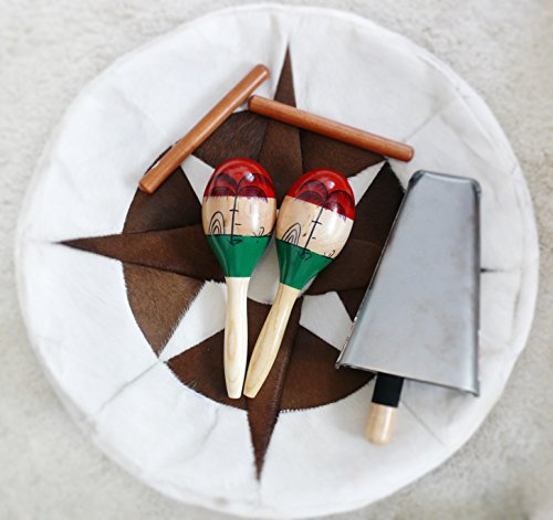 2 MARACAS+LARGE+REAL+RUMBA+SHAKERS