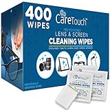 Care Touch Lens Cleaning Wipes, Pre Moistened Cleansing Cloths Great for Eyeglasses, Tablets, Camera Lenses, Screens, Keyboards and Other Delicate Surfaces (400 Lens Wipes)