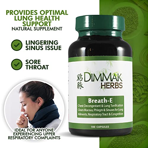 BreathE Lung Tonic and Chest Decongestant by Dimmak Herbs (100 Count