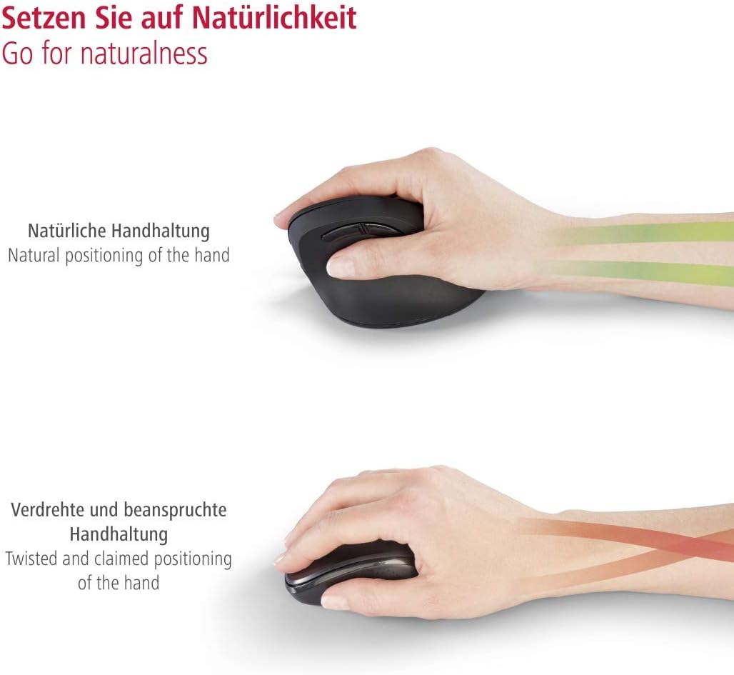 Hama "EMW-500 Vertical Ergonomic Mouse, Black, Unica - Image 3