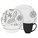 Corelle Vive 16-Piece Dinnerware Set, Reminisce, Gray/White