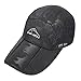 TARTINY UPF50+ Protect Sun Hat Unisex Outdoor Quick dry Collapsible Portable Cap (C-Black)
