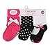 Luvable Friends Unisex Baby Newborn and Baby Socks Set, Pink Black, 6-12 Months
