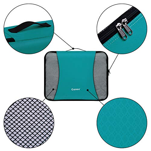 Gonex Packing Cubes 3 Set Travel Luggage Packing Organizers Pouches(Blue) Pricepulse