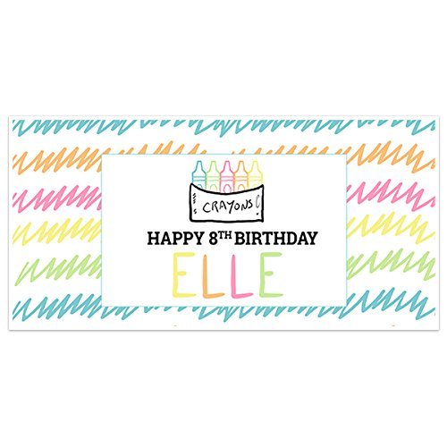 Amazon Com Doodle Crayons Birthday Banner Party Decoration