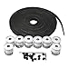 DRILLPRO 8Pcs 5mm 20Teeth Timing Pulley Wheel+GT2 5 Meters Timing Belt for 3D Printer