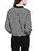 Allegra K Women Tie-Bow Neck All Over Dots 3/4 Sleeve NEW Leisure Blouse Medium (US 10)