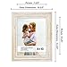 Langdon House 8x10 Real Wood Picture Frames (6 Pack, Weathered White - Gold Accents), White Wooden Photo Frame 8 x 10, Wall Mount or Table Top, Lumina Collection