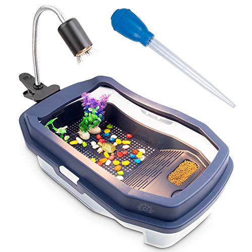 Geegoods Turtle Aquarium Tank，Turtle Habitat Kit，Reptile Habitat Filter