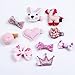 KOONY Baby Girls Hair Clips Hair Bow Barrettes Alligator Clips Hair Accessories (PinkA)
