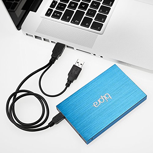 Bipra 2.5 Inch External Hard Drive Portable USB 2.0 - BLUE - FAT32 (320GB)