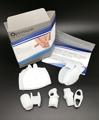 Optimum Relief Bunion Pad & Toe Spacers Soft Gel Separator Cushions 5 Pairs