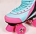 Kandy Kid's Roller Skates - Comfortable Children's Skates with Fun Colors and Designs (Summer Days Teal and Pink) (Size 7)