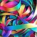 Molshine 50yd x 1 inch Colorful Double Face Satin Ribbon for Handcraft DIY Clothing Holiday Decoration Wedding- Rainbow Seven Color (1