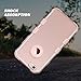 ULAK iPhone 6S Case,iPhone 6 Case, Hybrid Soft Silicone Hard PC Case Anti Slip Heavy Duty High Impact Dust Scratch Shock Resistance Protective Cover for iPhone 6/6S 4.7 Inch, Rose Gold