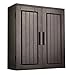 Teamson Home Catalina Removable Wooden Wall Cabinet with 2 Doors, Espresso