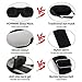 HOMMINI Sleep Mask, Eye Mask for Sleeping, 3D Breathable Memory Foam Contoured Modular Nap/Travel Sleeping mask, Light Blockout with Adjustable Anti-Slip Gel/Ear Plugs/Travel Pouch for Men Women Kids